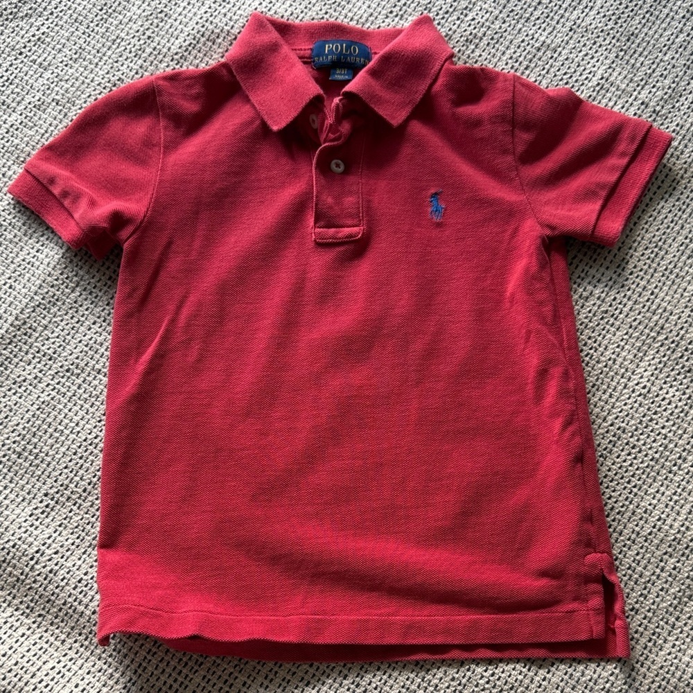 POLO Ralph Lauren kids red polo shirt - Picture 2 of 4